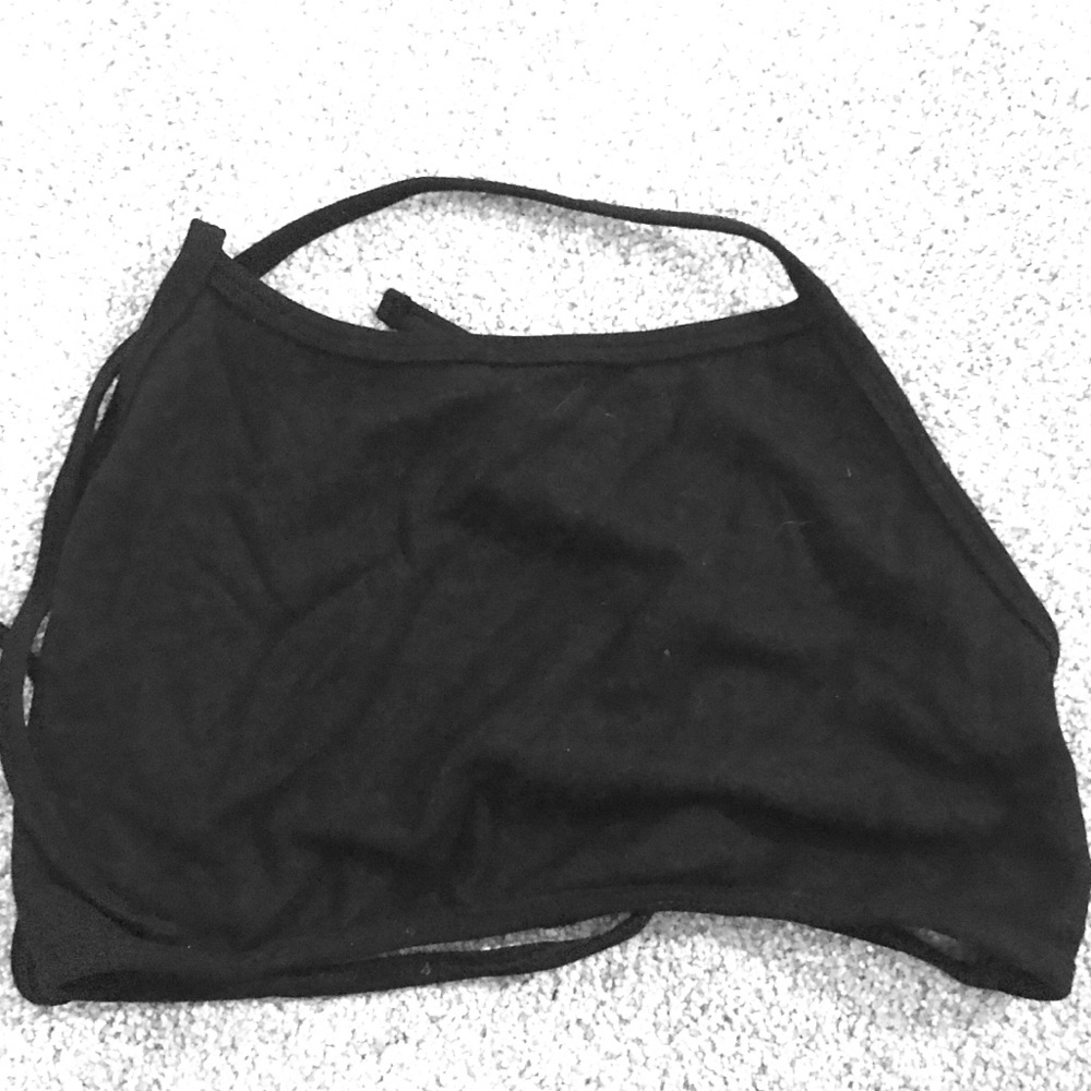 American apparel black crop top